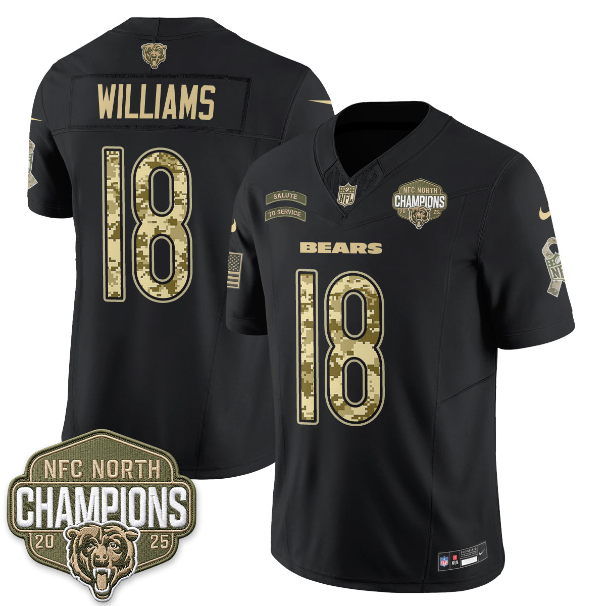 Chicago Bears 2026 Salute to Service V2 Vapor Jersey - Stitched