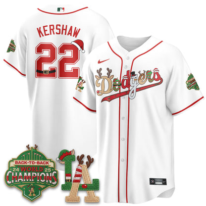 Los Angeles Dodgers 2026 Christmas Edition Vapor Jersey- Stitched