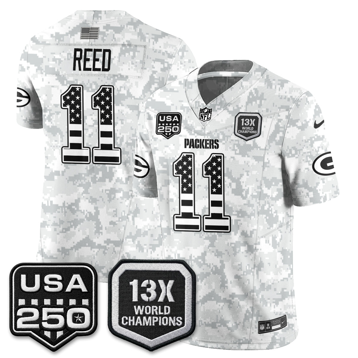 Green Bay Packers 2026 Salute To Service Edition Vapor Jersey - Stitched