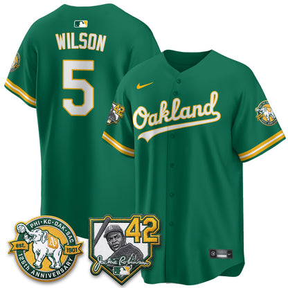 OAK 2026 Jackie Robinson Day - Celebrating 125 Years Limited Vapor Jersey - All Stitched