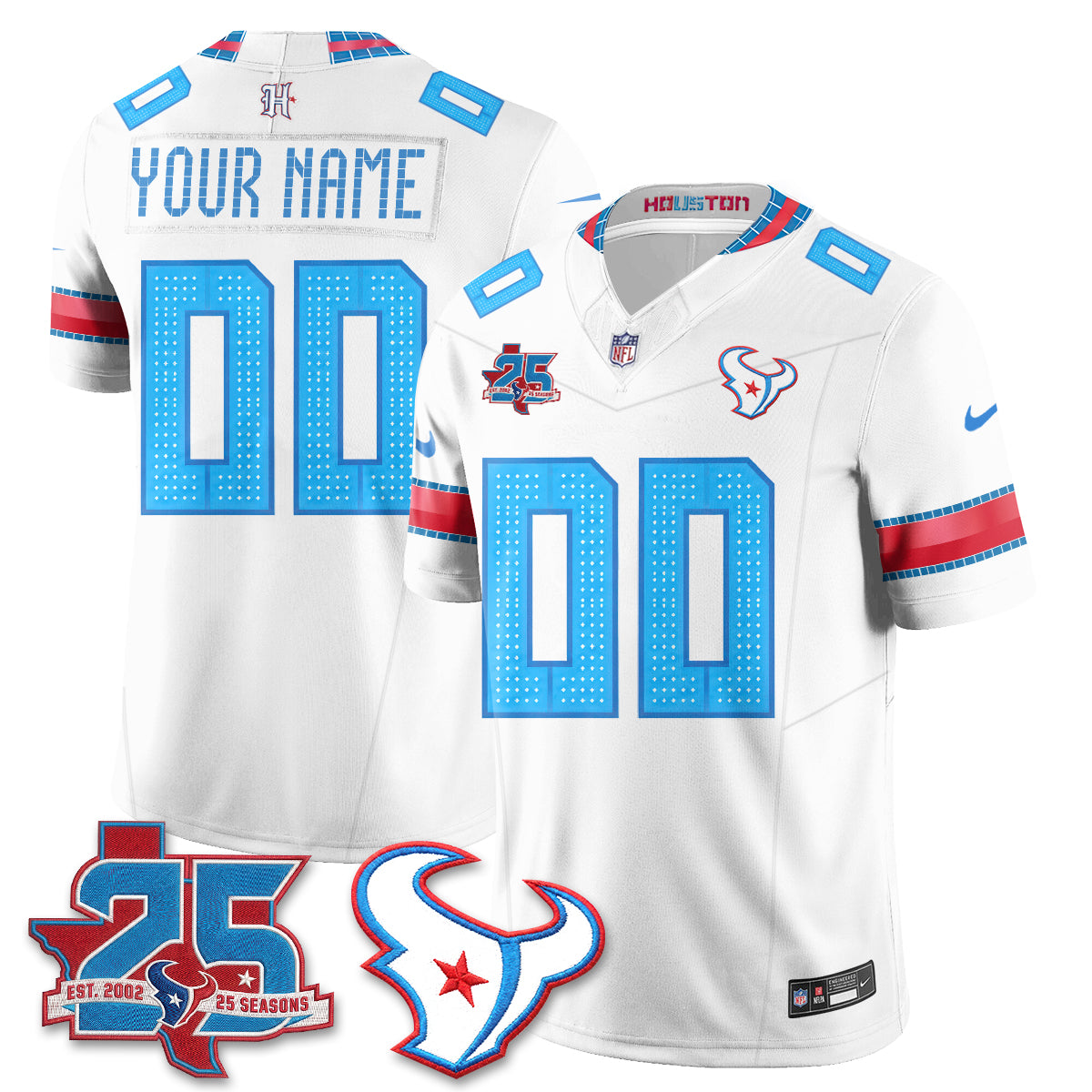Houston Texans 2026 Rivalries Vapor Custom Jersey - Stitched