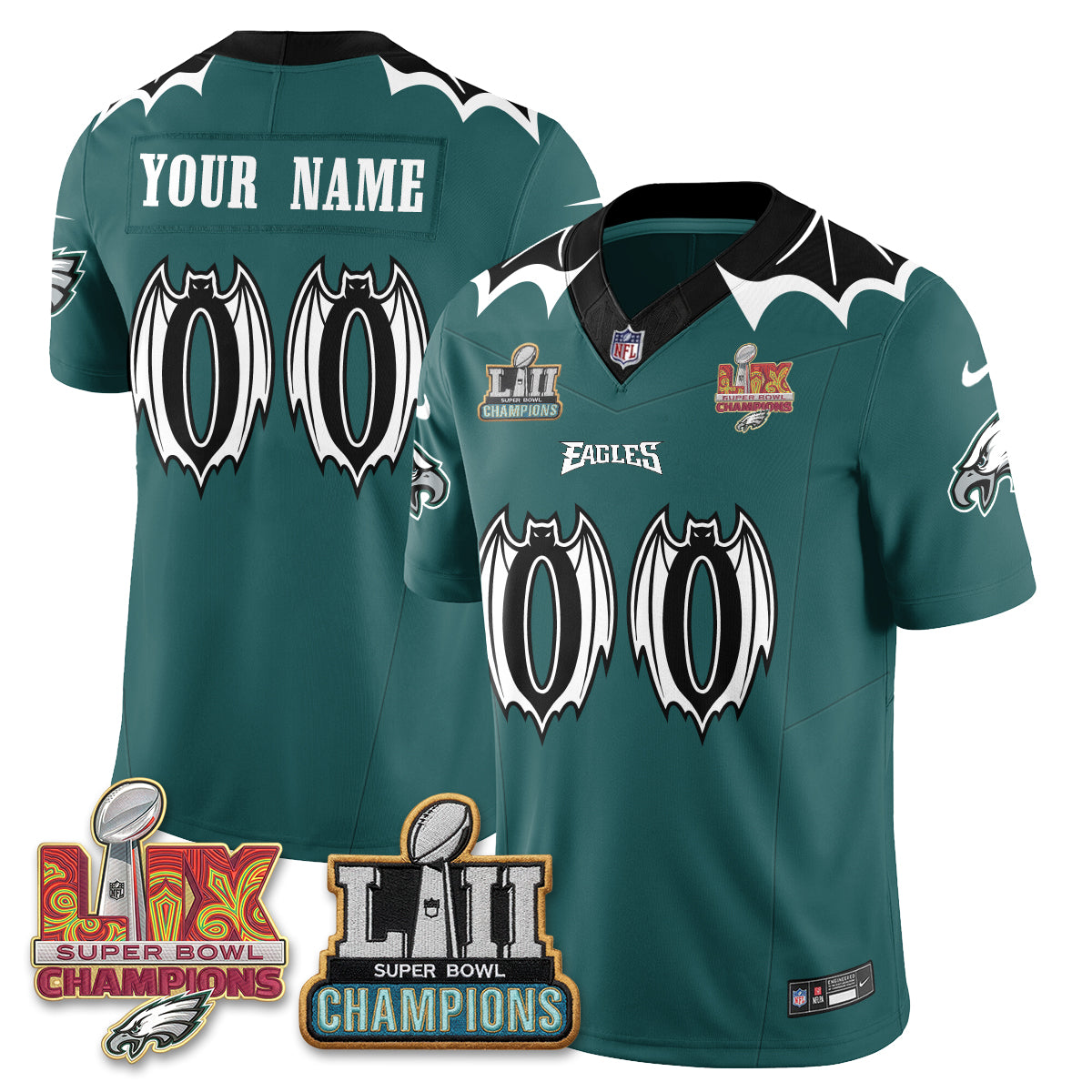 Philadelphia Eagles x Bat Edition Vapor Custom Jersey - Stitched