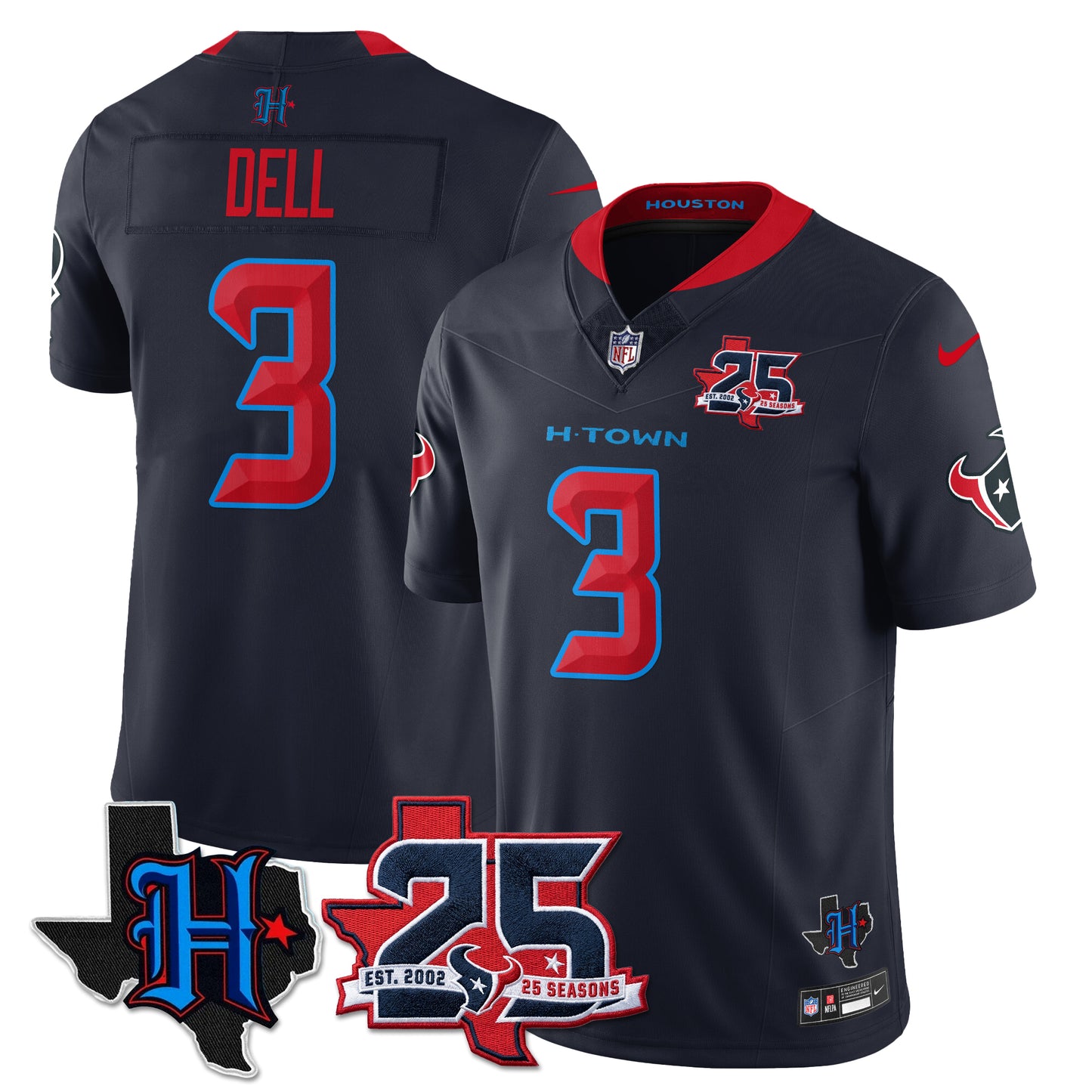 HOU 25th Seasons in 2026 Basic Vapor Limited Jersey - All Stitched