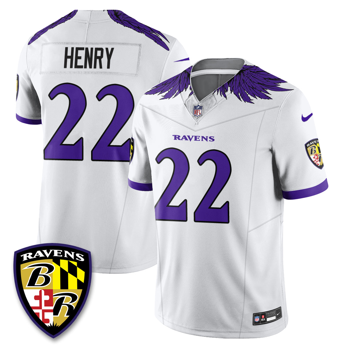 Baltimore Ravens Halloween Edition Vapor Jersey - Stitched