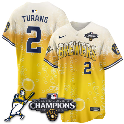 Milwaukee Brewers 2026 NL Division Champs Vapor Jersey V2- Stitched