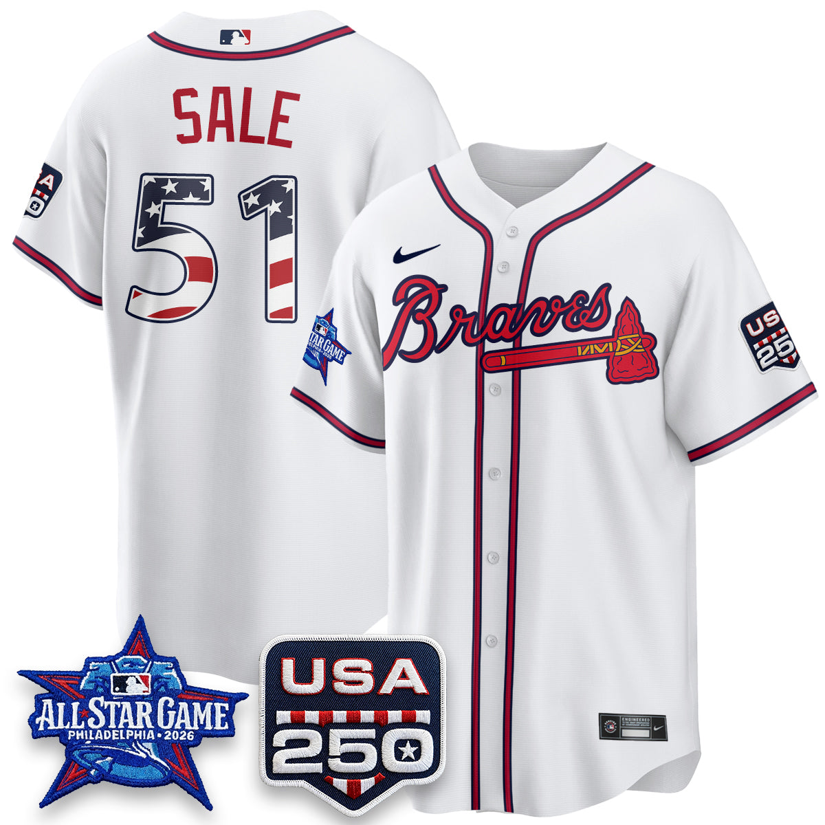 Atlanta Braves 2026 All Star Game Vapor Jersey- Stitched