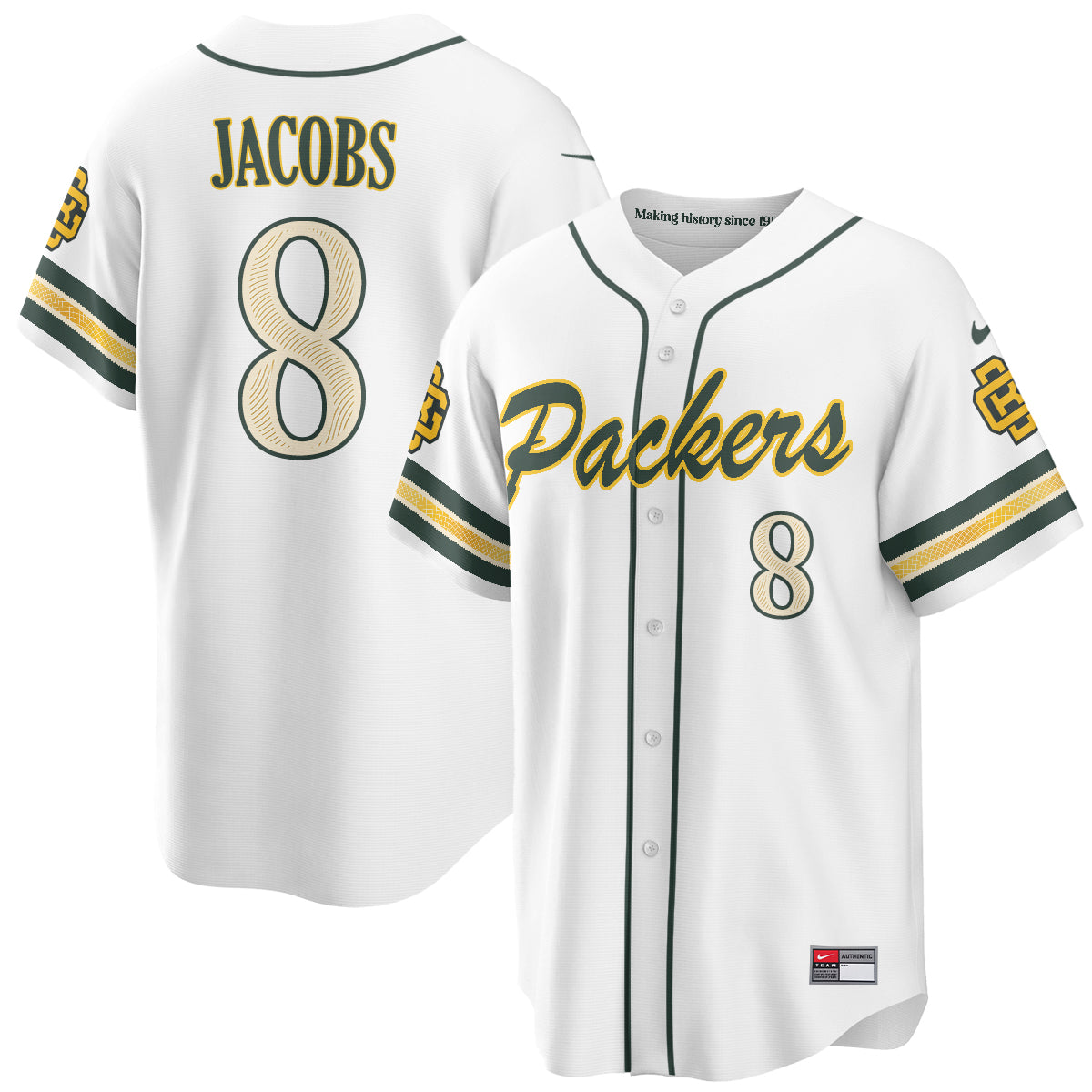 Green Bay Packers 2026 Rivalries Baseball Vapor Jersey - Stitched