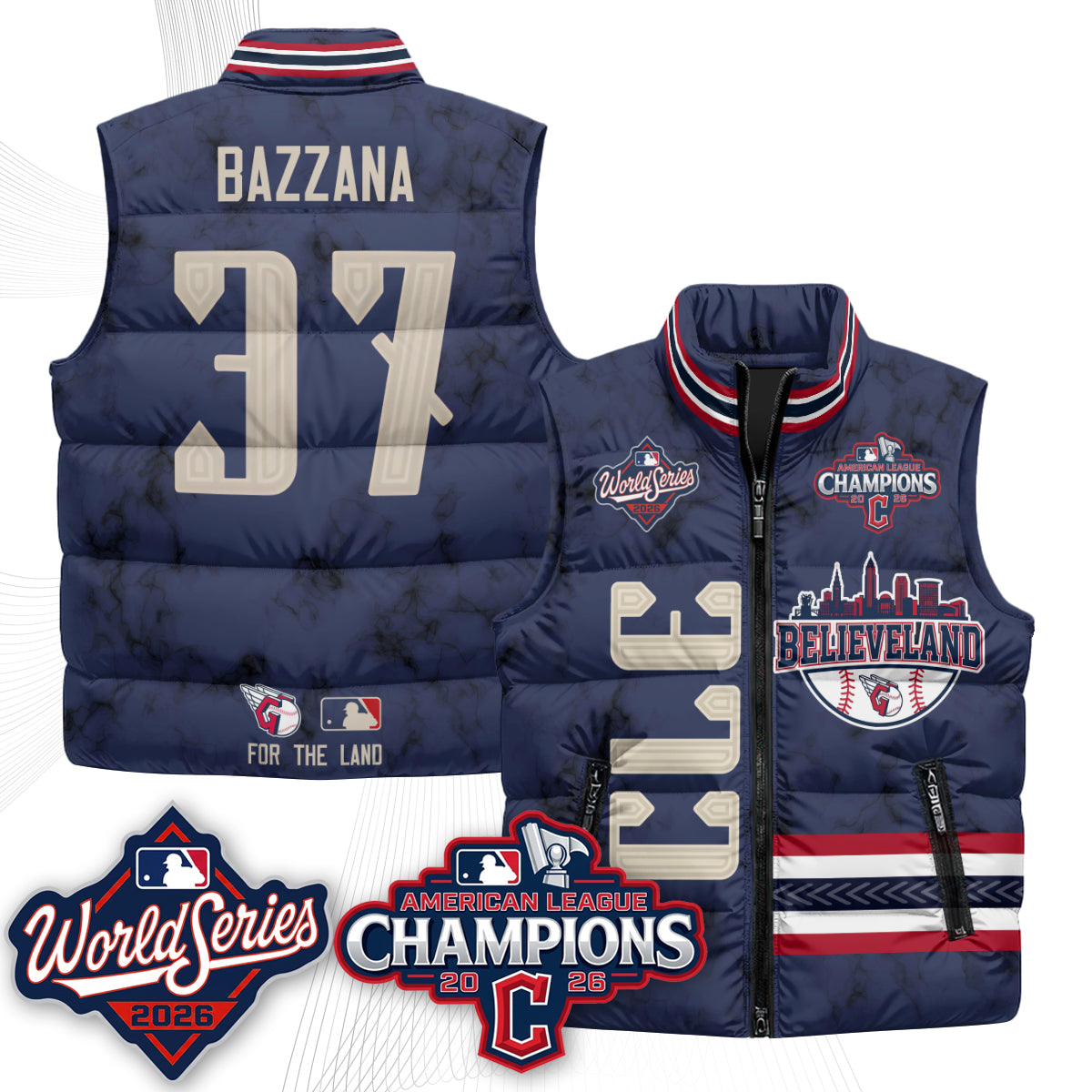 CLE 2026 AL Champions Puffer Vest - Printed