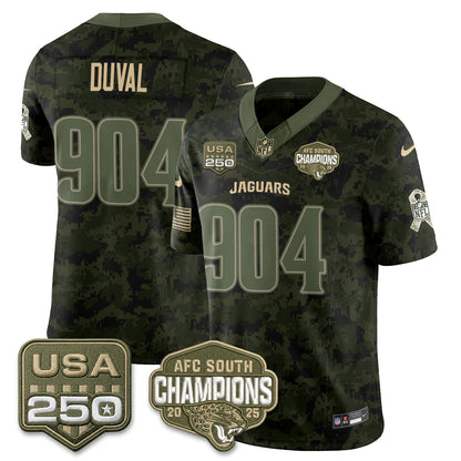 Jacksonville Jaguars 2026 Salute to Service Vapor Jersey - Stitched