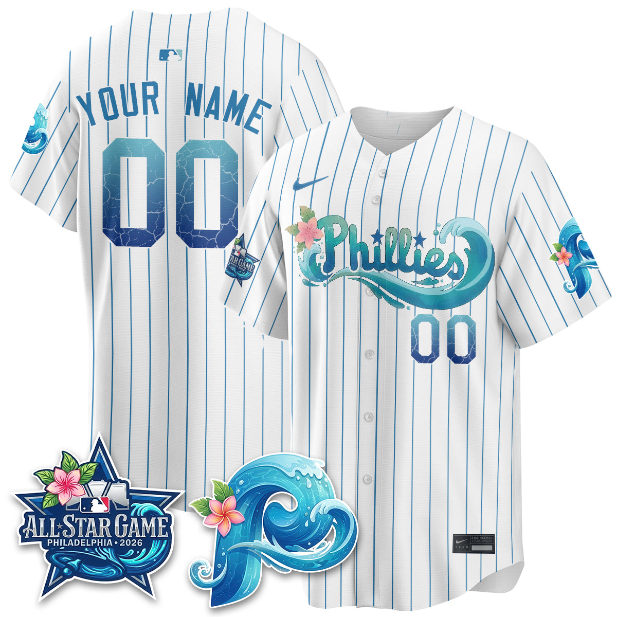 Philadelphia Phillies Aloha Spirit Vapor Limited Custom Jersey - Stitched