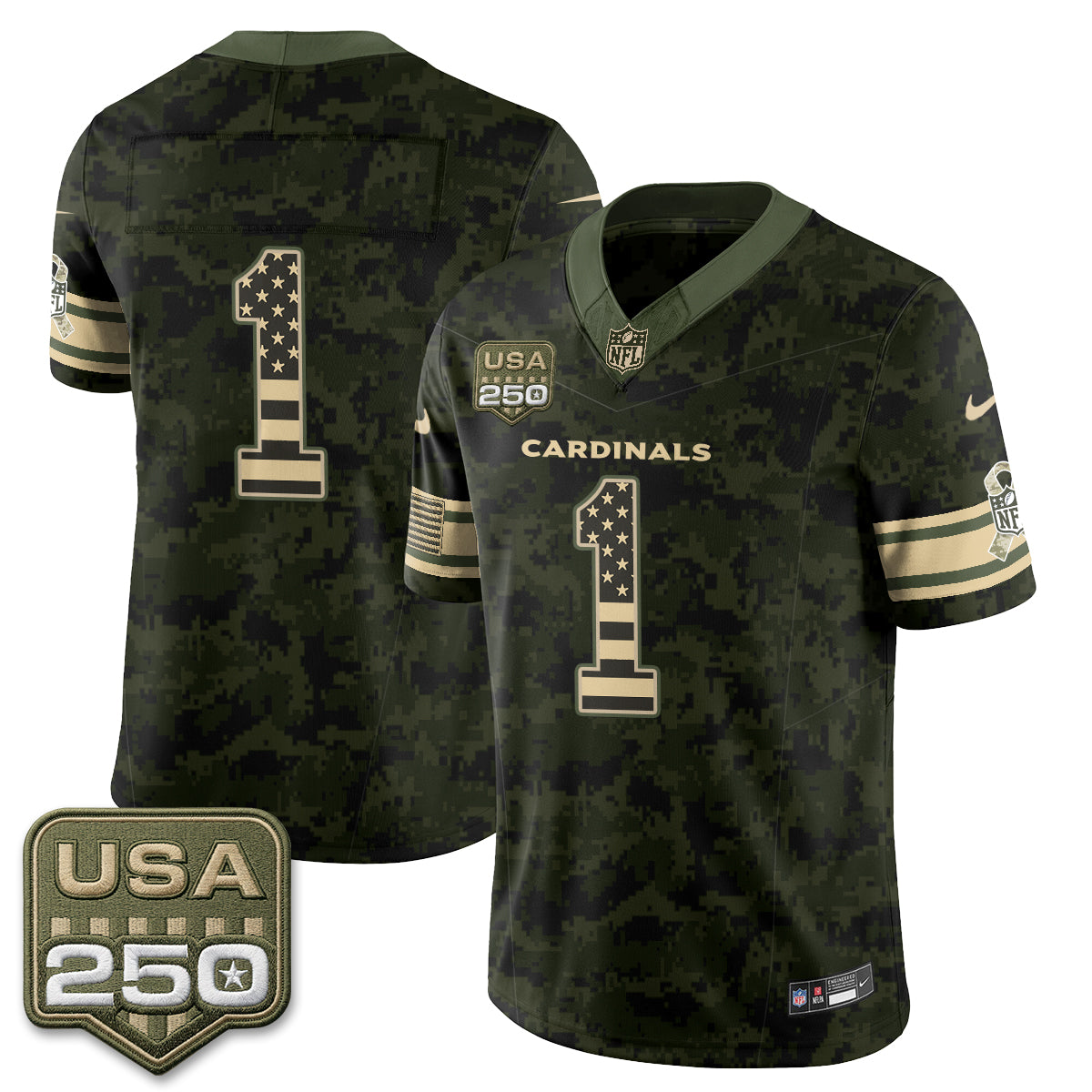 Arizona Cardinals 2026 Salute to Service Vapor Jersey - Stitched