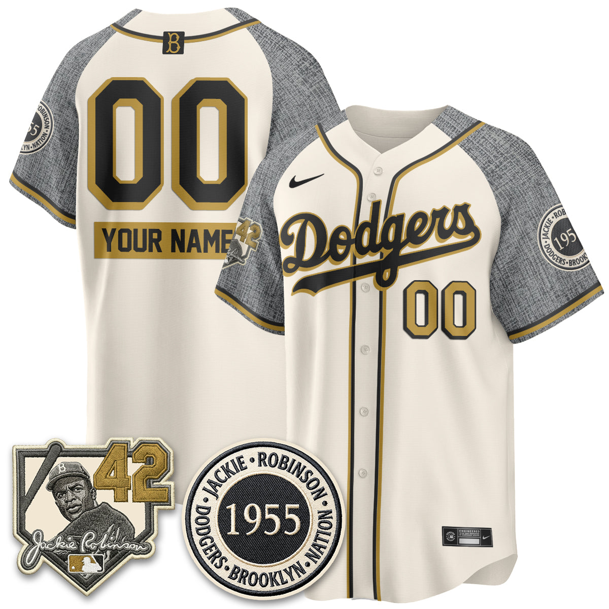 LAD 2026 New Era Jackie Robinson Vapor Limited Custom Jersey -  All Stitched