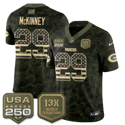 Green Bay Packers 2026 Salute To Service Edition Vapor Jersey - Stitched