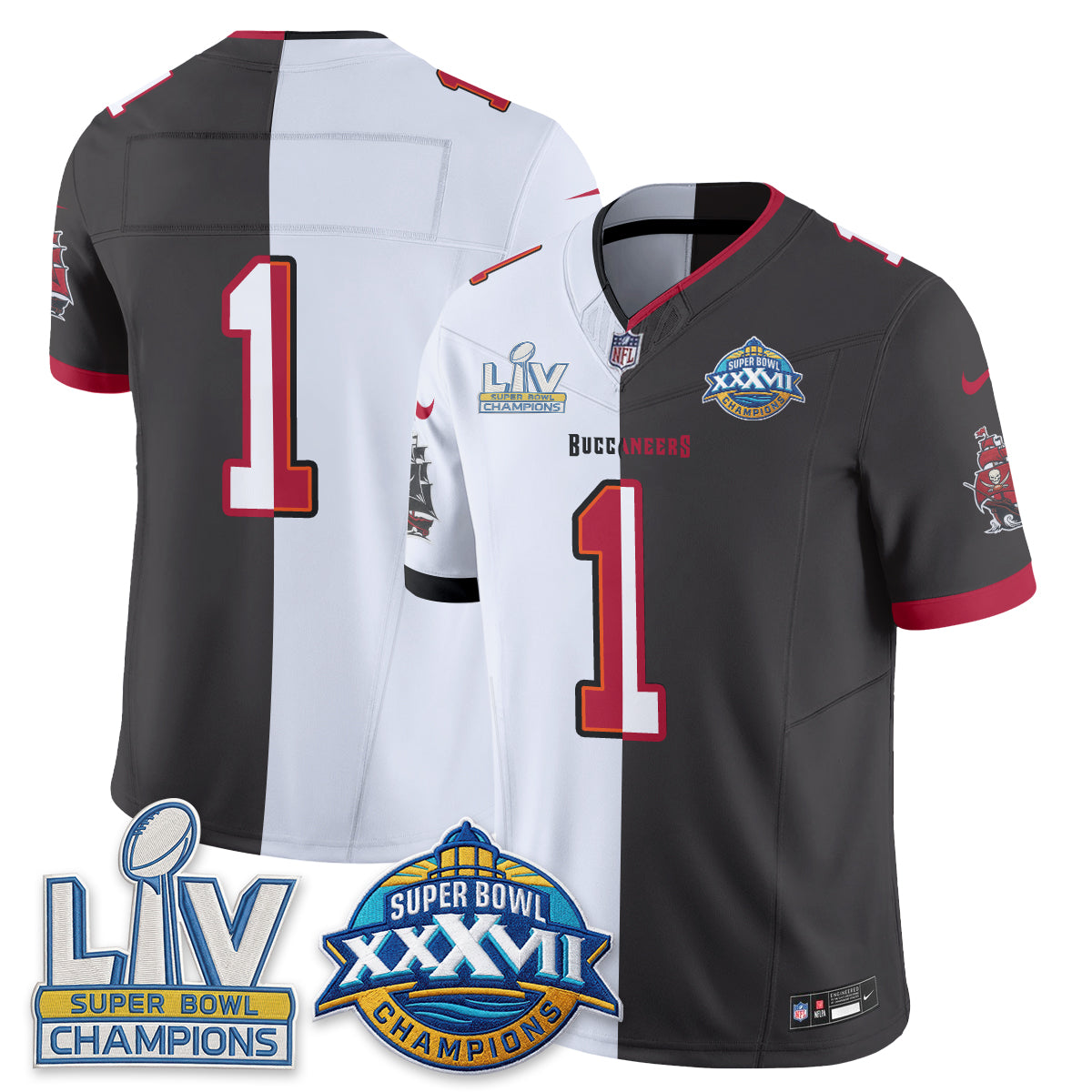 Tampa Bay Buccaneers S.Bowl Split Edition Vapor Jersey - Stitched
