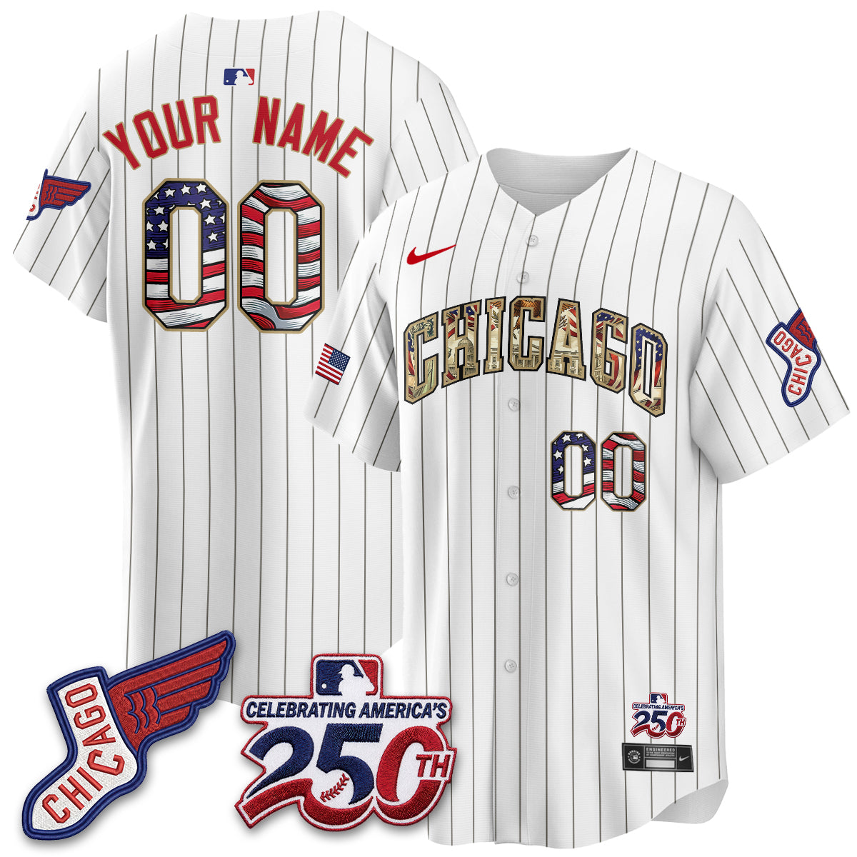 CWS 2026 Independence Day USA Vapor Custom Jersey - Stitched