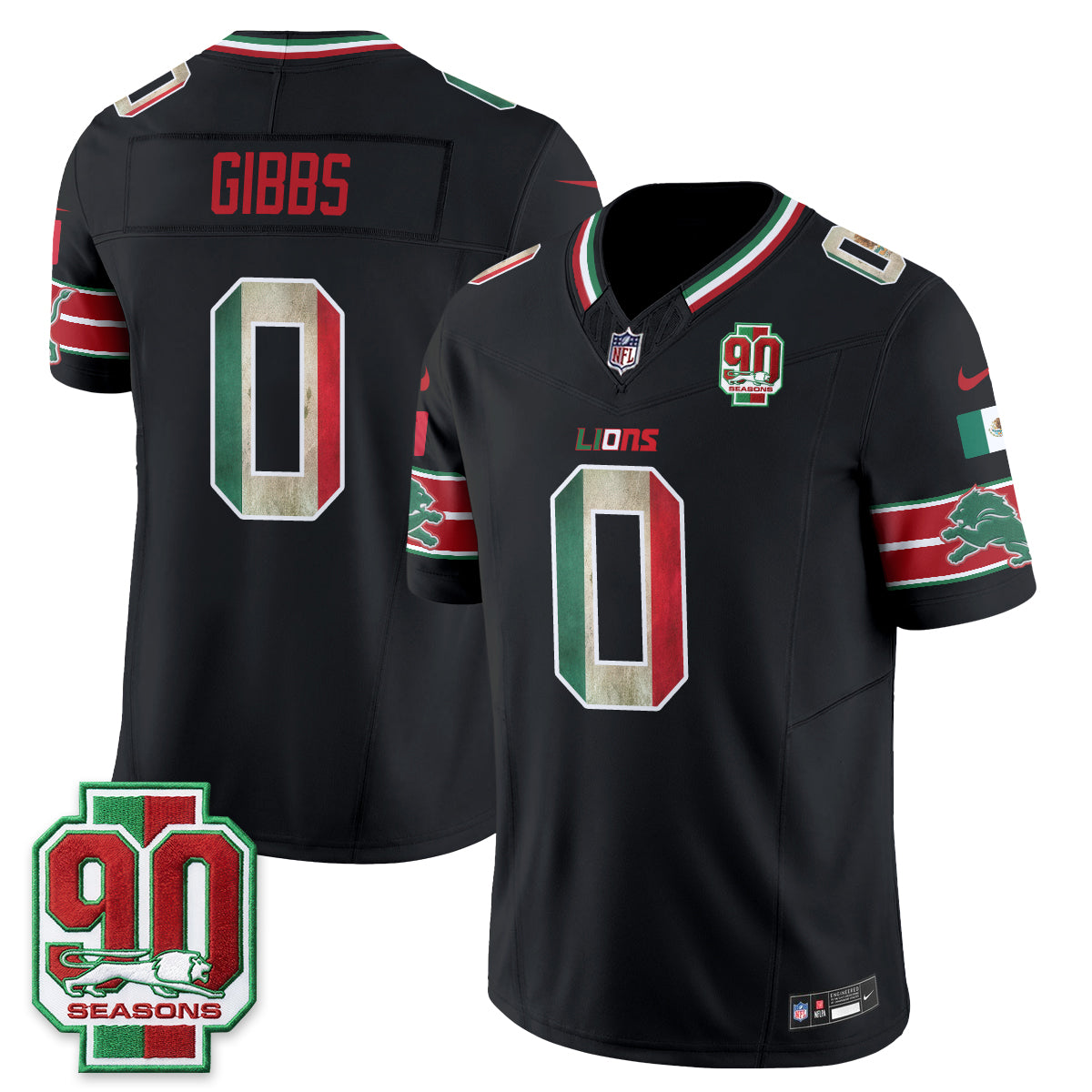 Detroit Lions Mexico Edition Vapor Jersey - Stitched