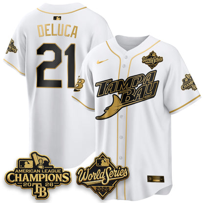 TB 2026 AL Champions Gold Edition Vapor Jersey - Stitched
