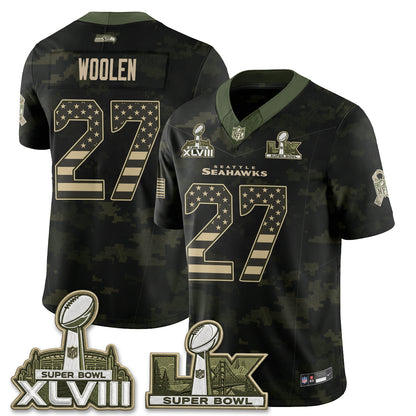 Seattle Seahawks 2026 Salute to Service Edition Vapor Jersey V2- Stitched