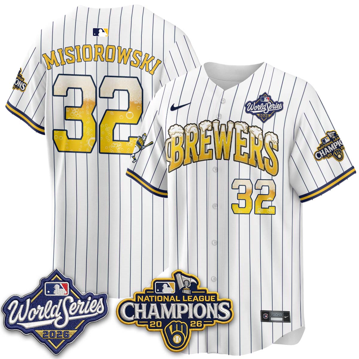 MIL "Pitcher & Pint" 2026 NL Champions Vapor Jersey - Stitched