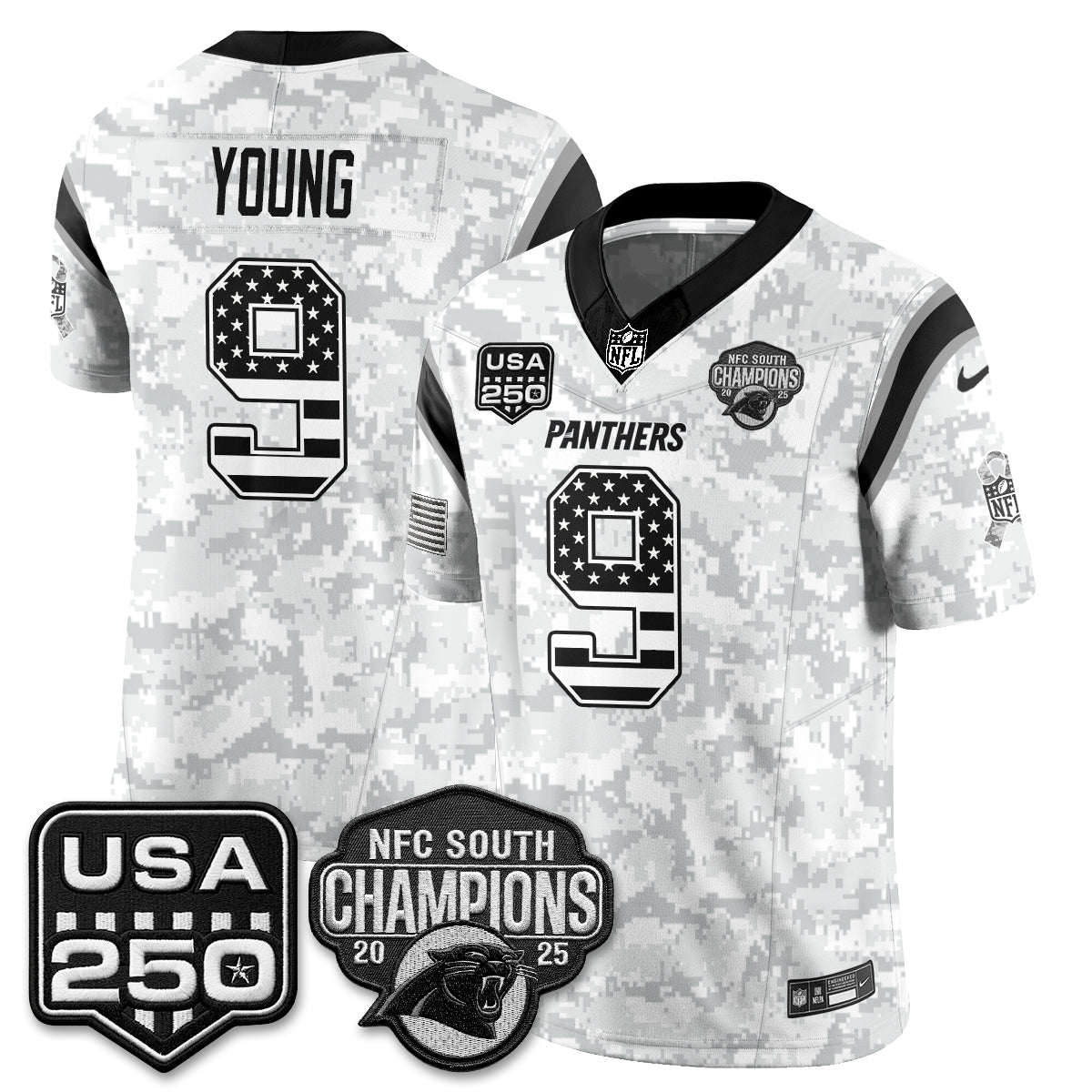 Carolina Panthers 2026 Salute To Service Edition Vapor Jersey - Stitched