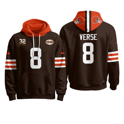 Cleveland Browns 1946 Anniversary Patch Hoodie - Stitched
