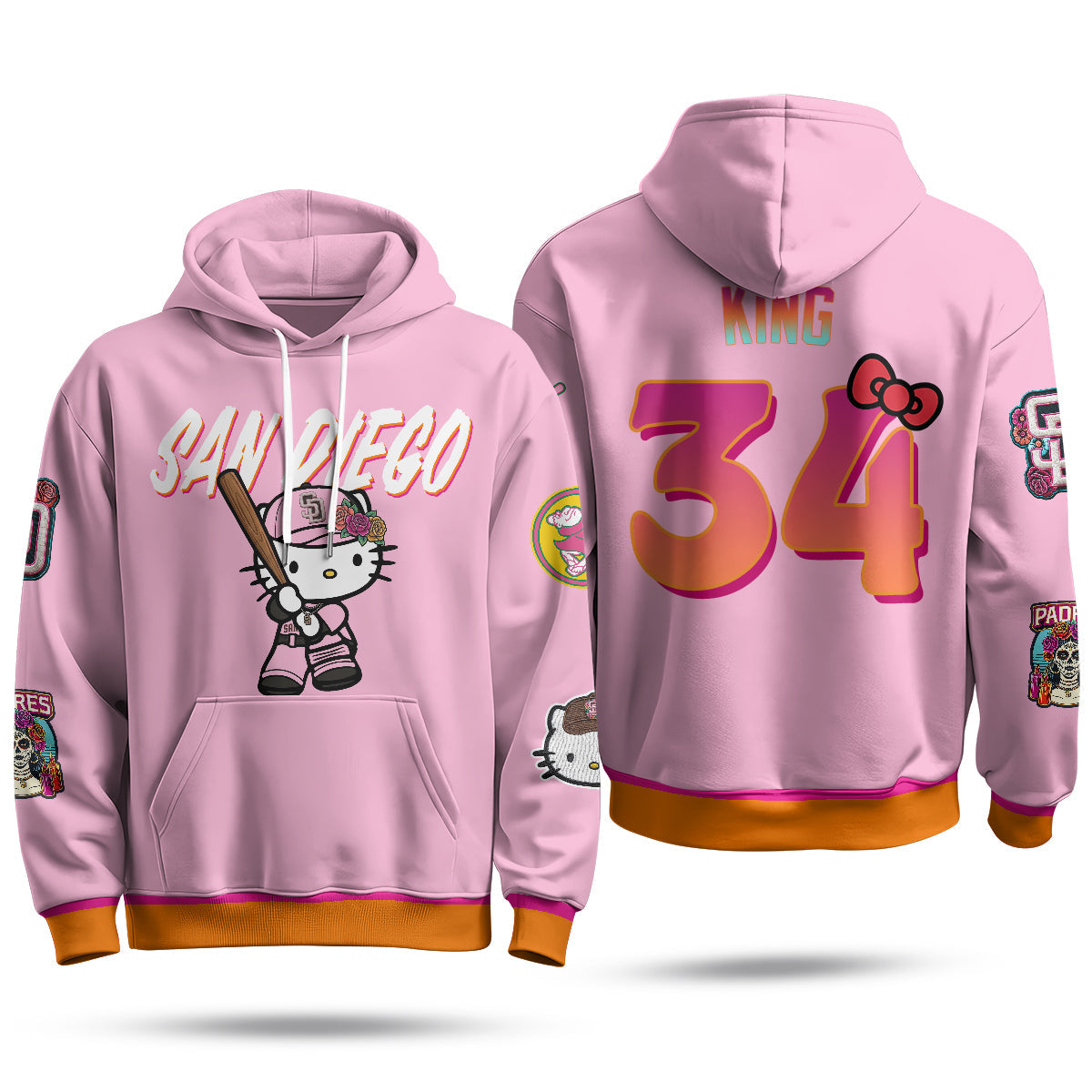 San Diego Padres x Meow KT Fleece Hoodie - Printed