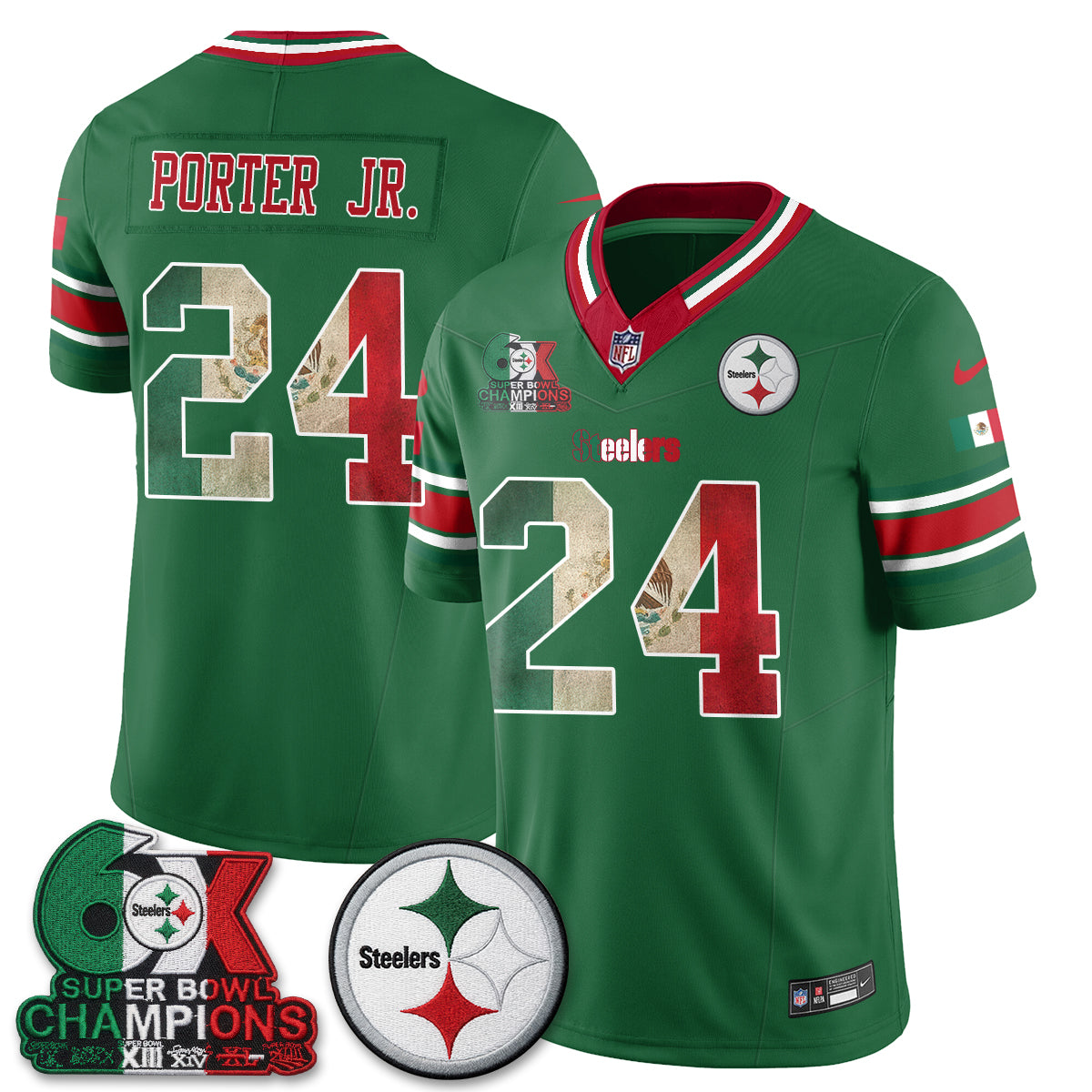 Pittsburgh Steelers Mexico Edition Vapor Jersey - Stitched