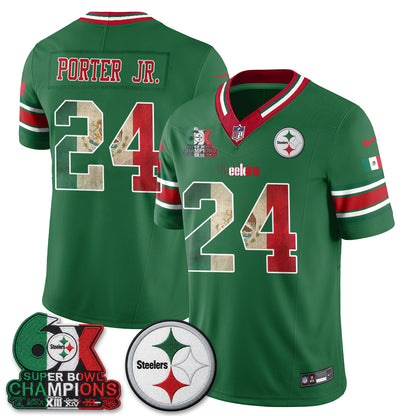 Pittsburgh Steelers Mexico Edition Vapor Jersey - Stitched