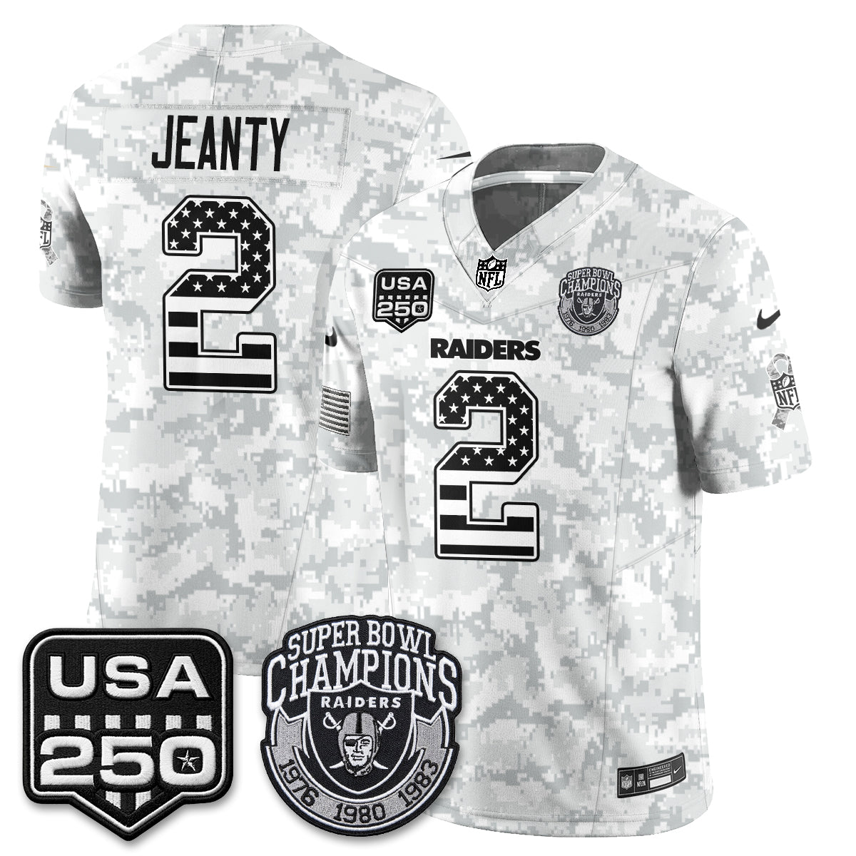 Las Vegas Raiders 2026 Salute to Service Edition Vapor Jersey - Stitched