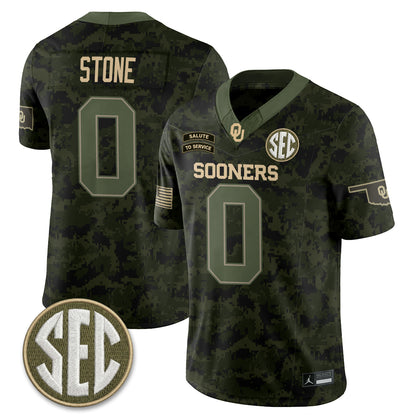 Oklahoma Sooners 2026 Salute to Service Vapor Jersey - Stitched