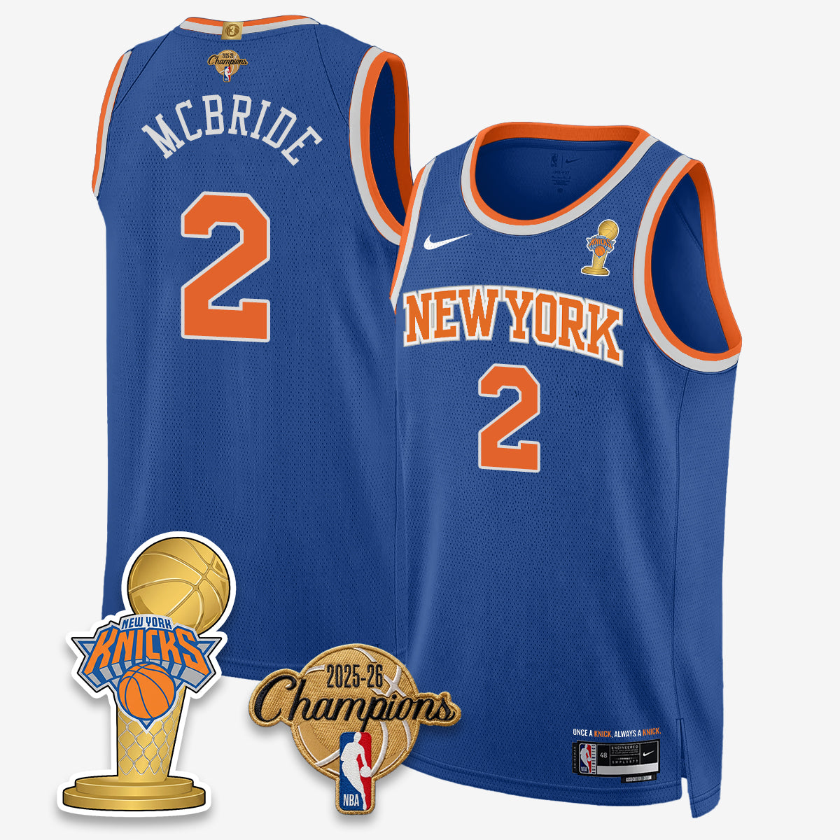NYK 2026 NBA Champions Gold Edition Vapor Jersey - Stitched n3