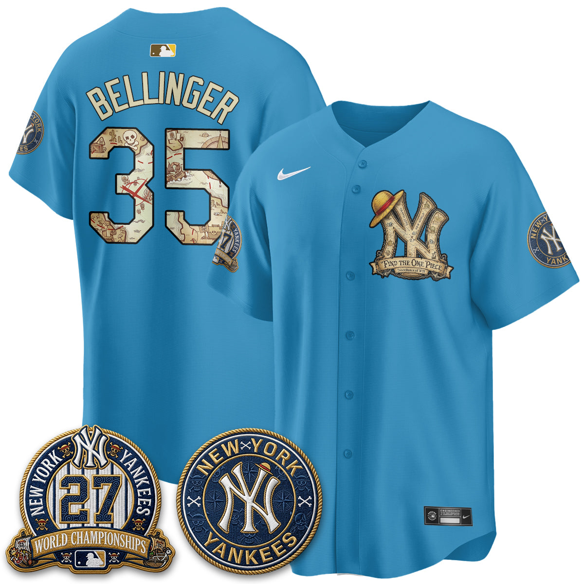 New York Yankees x OP Japanese Cartoon Limited Jersey -  Stitched