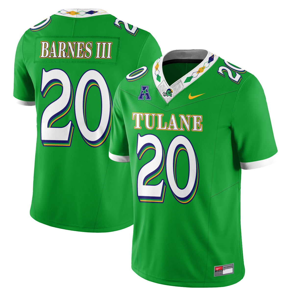 Tulane Green Wave 2026 City Football Vapor Jersey - Stitched