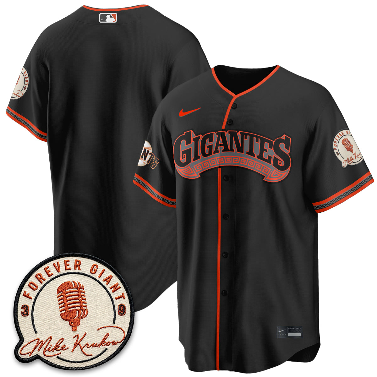 San Francisco Giants Mike Krukow Vapor Jersey - Stitched