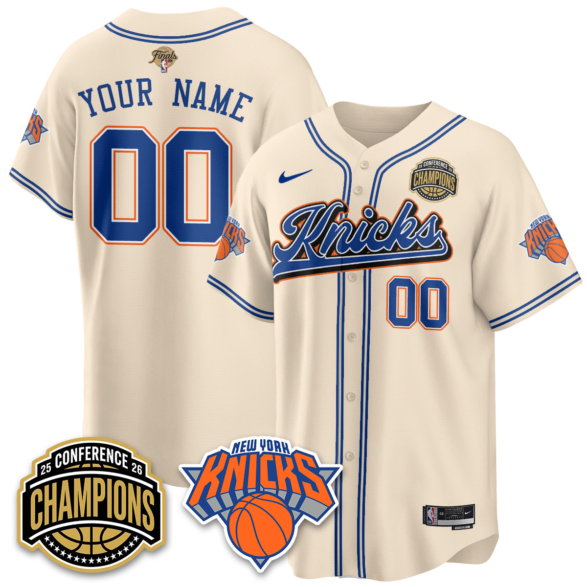 New York Knicks 2026 NBA Finals Vapor City Edition Custom Jersey V2- Stitched