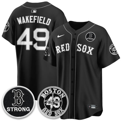 BOS Tim Wakefield Memorial Patch Vaper Premier Limited Jersey - All Stitched V2