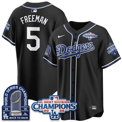 Los Angeles Dodgers 2026 NL West Champs Vapor Jersey- Stitched
