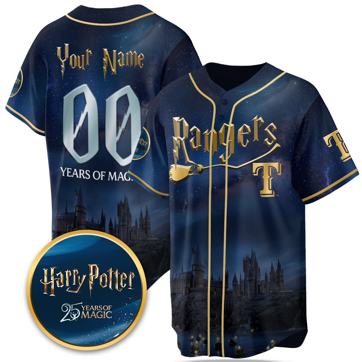 Baseball Team x HP 25 Years of Magic Limited Edition Custom Jersey - Printed