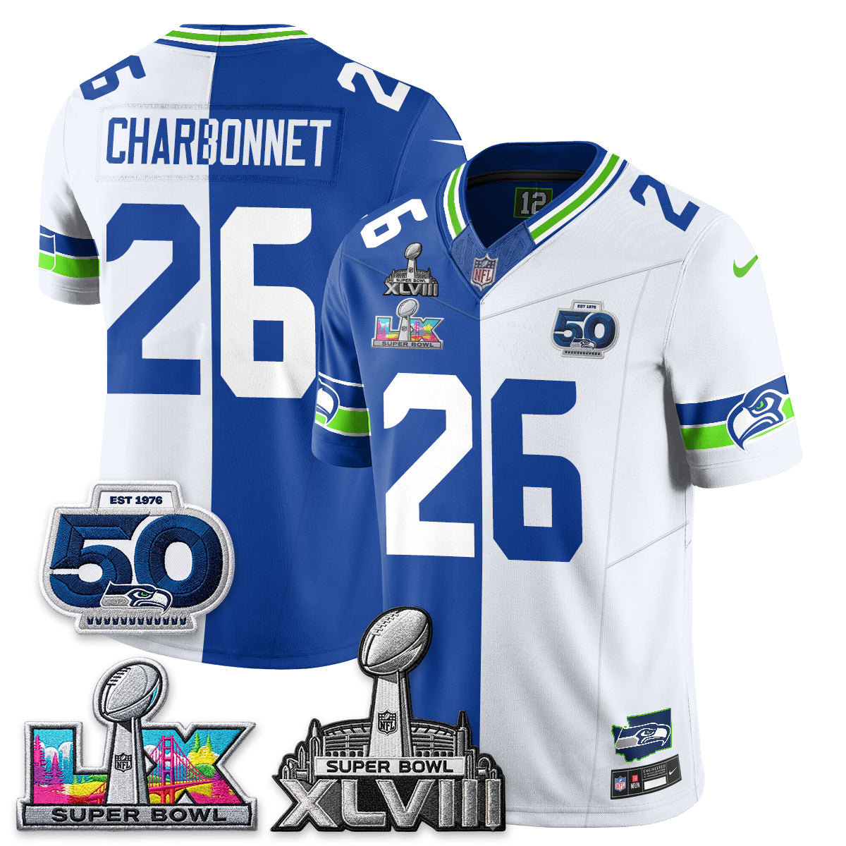 SEA SB LX Champs Split Edition Vapor Jersey - Stitch