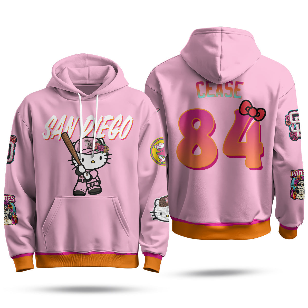 San Diego Padres x Meow KT Fleece Hoodie - Printed
