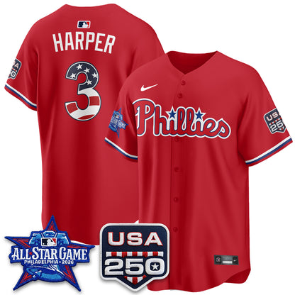 Philadelphia Phillies 2026 All Star Edition Vapor Jersey - Stitched
