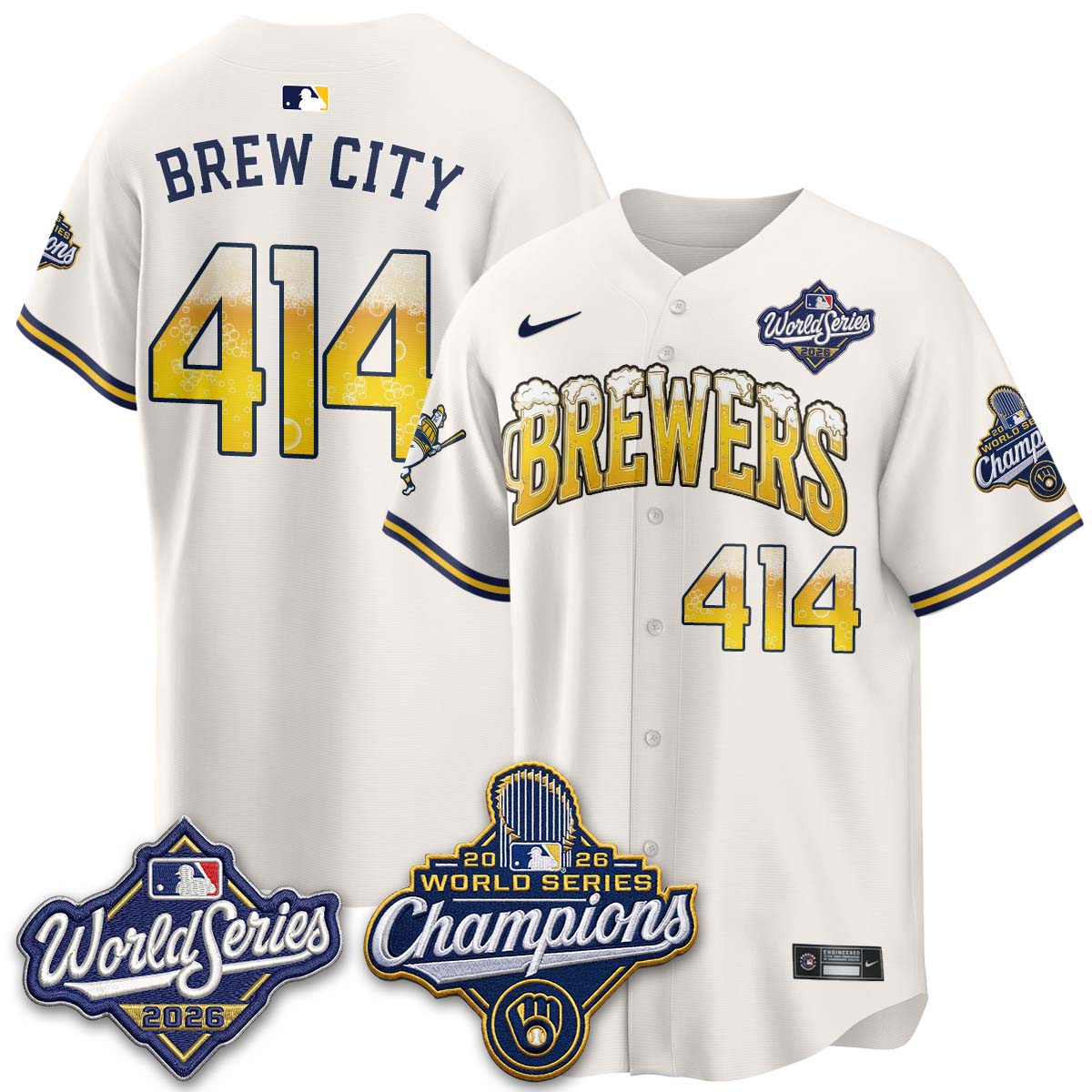 MIL "Pitcher & Pint" 2026 WS Champions Vapor Jersey - Stitched
