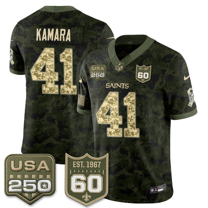 New Orleans Saints 2026 Salute to Service Vapor Jersey - Stitched