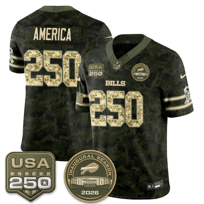 Buffalo Bills 2026 Salute to Service Edition Vapor Jersey V2- Stitched