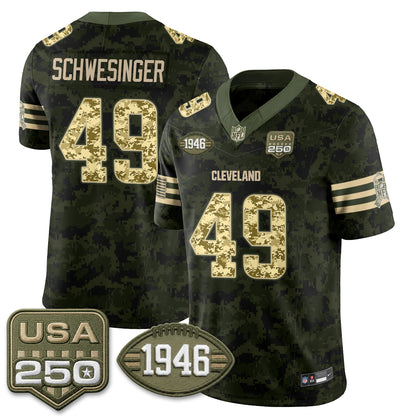 Cleveland Browns 2026 Salute to Service Vapor Jersey - Stitched