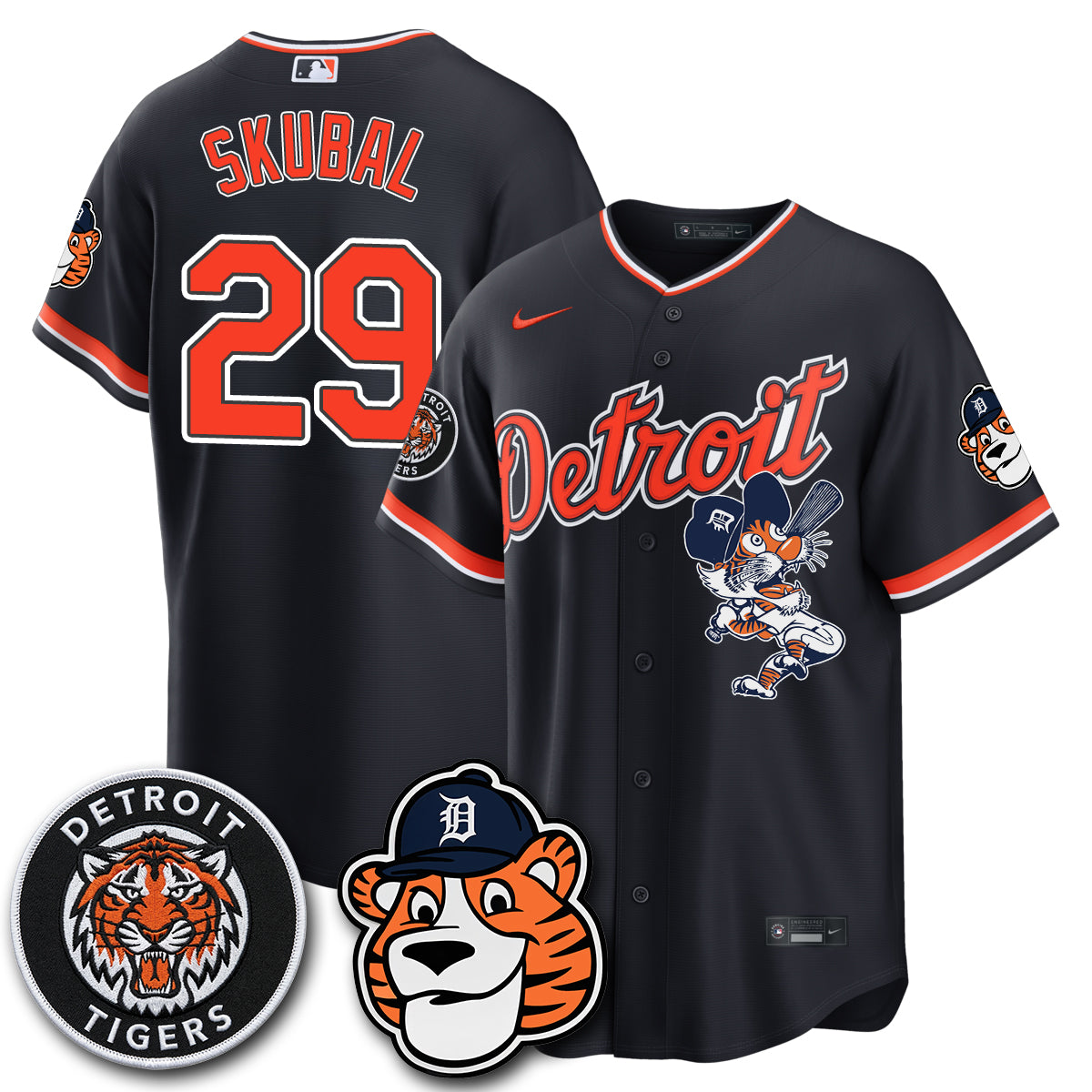 Detroit Tigers Paws Edition Vapor Limited Jersey - Stitched