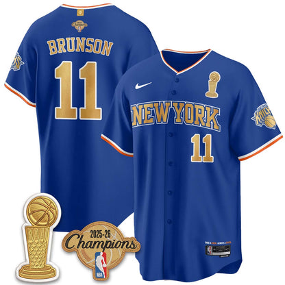 NYK Champions Night Baseball Vapor Jersey - Stitched