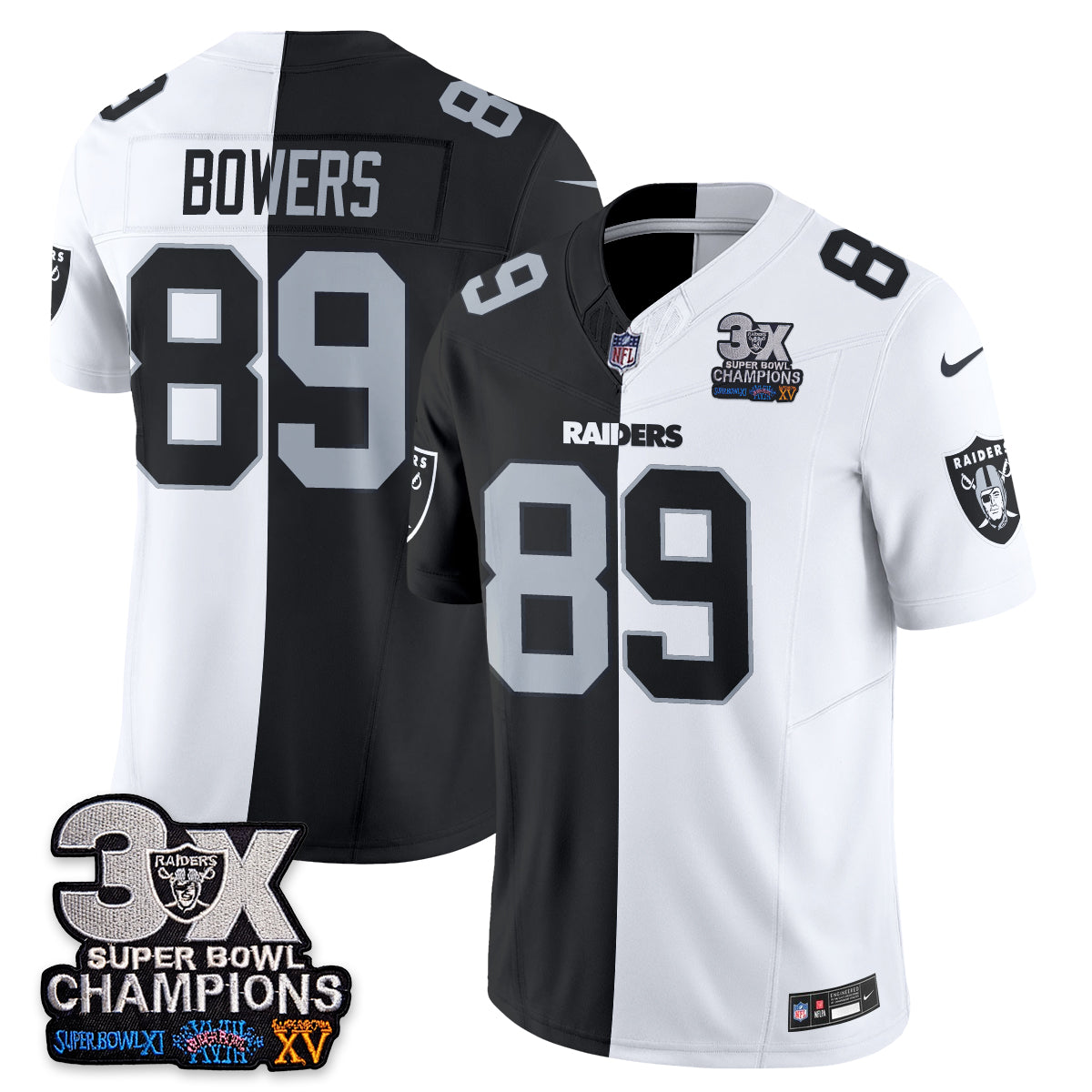 Las Vegas Raiders Split Edition Vapor Jersey - Stitched