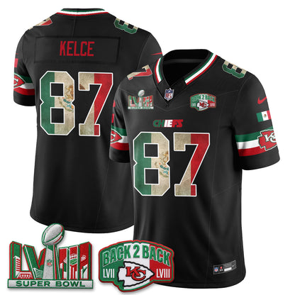 Kansas City Chiefs Mexico Edition Vapor Jersey - Stitched