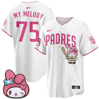 San Diego Padres x Pink Sanrio Friend Vapor Jersey - Stitched